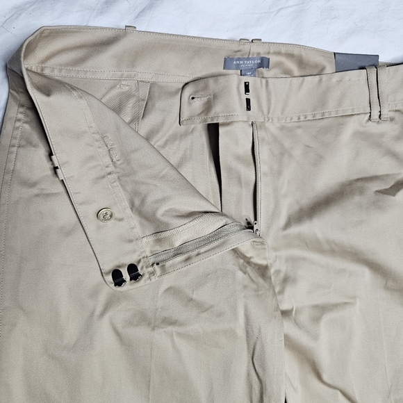 Ann Taylor Petites Bootleg Gramercy Fit Tan Khaki Trousers Pants sz 16P NWT - Picture 4 of 6